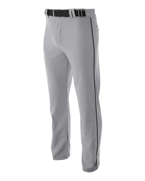 A4 Youth Pro Style Open Bottom Baggy Cut Baseball Pant (NB6162), Color 'Gray/Black'